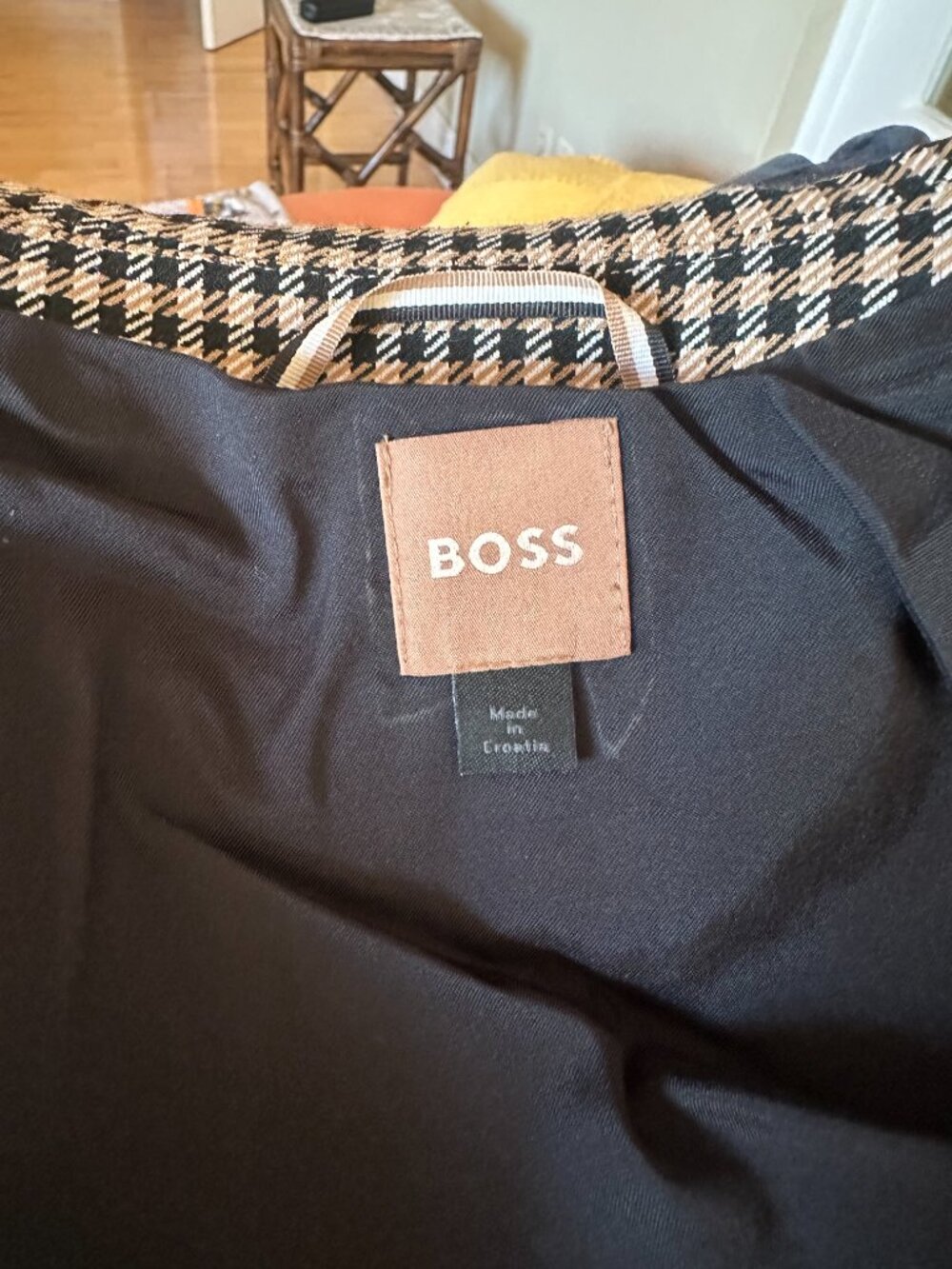 Never worn BOSS Jubeka 10250946 Houndstooth Check Blazer — Women’s US 8 - Picture 7 of 11